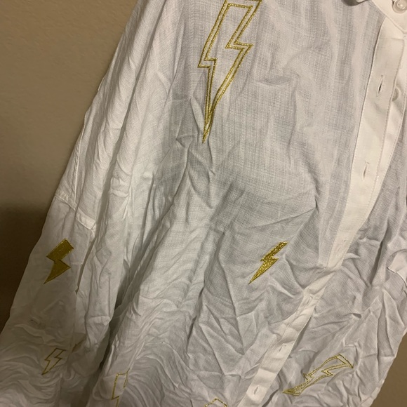 Torrid-DROP SHOULDER BUTTON-FRONT TOP - LIGHTNING WHITE - Picture 7 of 14